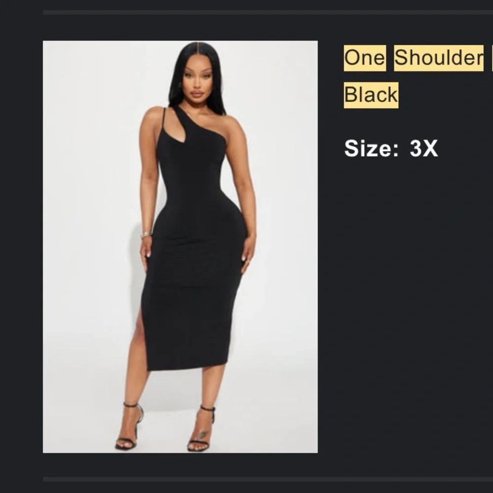 ~Elegant One-Shoulder Black Bust Lined Evening Dress~ - Picture 15 of 15